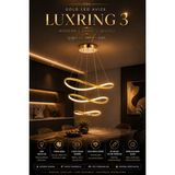 Elvora Home Modern (Premium) 3 Katlı Gold 3 Renkli Ledli 80W Şık Sarkıt Avizesi Salon Mutfak Oturma Odası Avizesi Modelleri