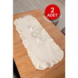 Elvya Keten | 2 Adet Fırfırlı Runner 40 x 110 Cm - ZTRUNNER2
