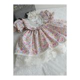 Elwirababyboutiqe çiçekli vintage elbise