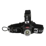 Elwis Craft H650R Şarjlı Kafa Feneri 650 Lümen, Zoom, Arka Red Safety LED Silikon Bant Inside Headband, Clips - Siyah