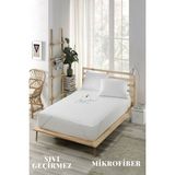 Ely Parker 100X200 Sıvı Geçirmez Alez Mikro 4 Köşe Lastikli Çift Kişilik Tek Kişilik Bebek Alezi Su Yatak Koruyucu - 100 x 200 cm - Beyaz