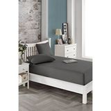 ELY PARKER 200x200 Cm Battal Boy Lastikli Çarşaf Takımı, Kumaş, Pamuklu, Yüksek Yatak Antrasit