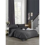 Ely Parker Battal Boy Nevresim Takımı (180x200 Lastikli Çarşaf+Yorgan Kılıfı+Yastık Kılıfı) Antrasit 180 x 200 Antrasit