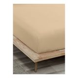 ELY PARKER Kahve Renkli Sıvı Geçirmez Alez, Çift Kişilik, Mikrofiber, Düz, Fitted (160x200) Açık Kahverengi