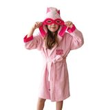 ELY PARKER Kız Çocuk Bornozu, Pamuklu, Süperkahraman, Maskeli, Kapüşonlu, Pembe, 1-2 Yaş, Ely Parker, Hero-pembe, 1-2 Yıl
