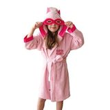 ELY PARKER Kız Çocuk Bornozu, Pamuklu, Süperkahraman, Maskeli, Kapüşonlu, Pembe, 13-14 Yaş, Ely Parker, Hero-pembe, 13-14 Yıl