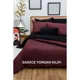 Ely Parker Kolay Ütülenebilir Çift Yönlü Tek Kişilik Yorgan Kılıfı (160X220) Siyah-Bordo - 160 x 220 cm - Siyah - Bordo