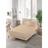 ELY PARKER Renkli Alez Kahverengi-Kapitoneli Fitted-Pamuklu-Yanı Çarşaflı-Çift Kişilik-Tek Kişilik-Bebek Alezi-Su-Yatak Koruyucu (120x200)