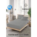 ELY PARKER Renkli Sıvı Geçirmez Lastikli Çarşaf+Yastık Alezi (Toplam 3 Parça) %100 Pamuk Kapitoneli
