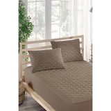 Ely Parker Renkli Yastık Alezi - %100 Pamuk - Kapitoneli - Yastık Koruyucu -Kahve (2 Adet) - 50 x 70 cm - Kahverengi
