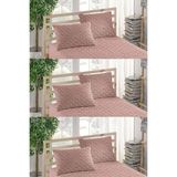 Ely Parker Renkli Yastık Alezi - %100 Pamuk - Kapitoneli - Yastık Koruyucu - Pembe (6 Adet) - 50 x 70 cm