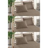 ELY PARKER Renkli Yastık Alezi %100 Pamuklu 50x70 Yastık Koruyucu Kahverengi (sıvı Geçirmez Değil) (4 Adet)