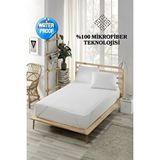 ELY PARKER Sıvı Geçirmez Alez, Çift Kişilik, Mikrofiber, Köşeden Lastikli (140x200) Beyaz
