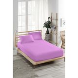 Ely Parker Sıvı Geçirmez Alez-Mürdüm Mikro Fitted-Çift Kişilik-Tek Kişilik-Bebek Alezi-Su-Yatak Koruyucu - 140 x 190 cm - Lila