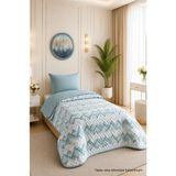 Ely Parker Tek Kişilik Pike Çift Taraflı Kapitone Pike ve Yatak Örtüsü Takımı – 160X230 cm Desenli (Çarşafsız) - Yeşil
