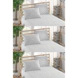 Ely Parker Yastık Alezi - %100 Pamuk - Kapitoneli - Yastık Koruyucu (6 Adet) - 50 x 70 cm - Beyaz
