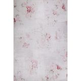 Ely Pembe Çiçekli Modern Geometrik Etnik Desenli Boho Makinada Yıkanabilir Hafif Hav Toz Vermez Leke Tutmaz Kaymaz Taban Dijital Makine Baskı Halı Oturma Odası Salon Yolluk Koridor Mutfak Halısı