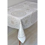Elyaf Astarlı Silinebilir Pvc Muşamba Masa Örtüsü 06-E5 - 140 x 200 cm - Bej