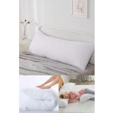Elyaf Sepeti 1.Kalite Boncuk Elyaf Dolgulu Dolgun Rahat Yan Yatış Ve Hamile Yastığı Uzun Yastık 40x120 - 1300gr