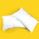Elyaf Sepeti 2 Li Boncuk Silikon Elyaf Dolgulu Elyaf Yastık 1000 gr dolgulu 50x70 cm - 50 x 70 cm - Beyaz