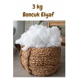 Elyaf Sepeti 3 Kg Beyaz Boncuk Elyaf Amigurumi Yastık Ve Minder Dolgu Malzemesi