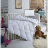 Elyaf Sepeti Bebek Yorgan Seti Bebe Yorganı (100X150 Cm) + Bebe Yastığı - Beyaz - 100 x 150
