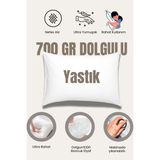 Elyaf Sepeti Boncuk Silikon Yastık 50*70 Ebatında - 50 x 70 cm - Beyaz