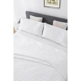 Elyaf Sepeti Çift Kişilik Beyaz Kapitone Desenli 1700 gr Yazlık Pike Beyaz Otel Pikesi 200 X 230 cm