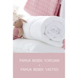 Elyaf Sepeti Pamuk Bebek Yorganı Seti Pamuk Bebe Yorganı+ Pamuk Bebe Yastığı
