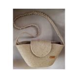 Elyapımı Çanta Günlük Çantası Omuz Çantası Tasarım Hasır Pamuk Tarz Moda El Emeği-37x18cm 1001000009243
