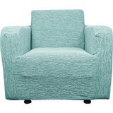 Elyar Koltuk Örtüsü Koltuk Kılıfı Lastikli Esnek Berjer Örtüsü Jakarlı Ağaç Kabuğu Kabarık Desen Tekli - 80 x 120 cm - Mint Yeşili