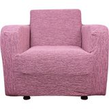 Elyar Koltuk Örtüsü Koltuk Kılıfı Lastikli Esnek Berjer Örtüsü Jakarlı Ağaç Kabuğu Kabarık Desen Tekli - 80 x 120 cm - Pembe