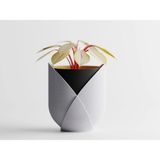 Elyndra Dekoratif Saksı - Beyaz Origami Modern Bitki Saksısı 10 cm - 80x75x95mm