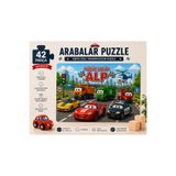 ElyNowa Kişiye Özel Arabalar Çocuk Puzzle 42 Parça A4