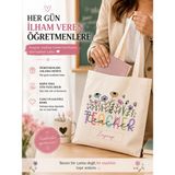 ElyNowa Kişiye Özel Öğretmen Bez Çanta – Isim Soyisim Baskılı Çiçekli Teacher Tasarımlı Öğretmenler Günü Hediyesi - Bej