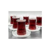 Elysia Çay Bardağı Çay Takımı Seti 12 Parça Riva Çay Tabaklı 6 Kişilik Elysia Çay Seti