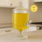 Elysia Desen Cam Şerbet-Meyve Suyu-Sıvıyağ-Su Sebili – 4.5 Lt. - Şeffaf - 4,5 lt