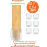 Elysian 20 Adet 2,5 cm Şeffaf Silikon Masa Sandalye Pabuç Kaydırmaz Koltuk Zemin Koruyucu Çizdirmez Ayak Kılıfı