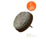Elysian 20 mm Keçeli Poligrit Zemin Koruyucu Sandalye ve Masa Ayağı Için Sessiz Mobilya Pabucu (4 Adet)