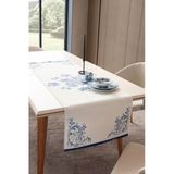 Elysian Blue Premium Serisi Duck Keten Runner, Kaymaz, 45X140