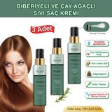 Elysian Essence Biberiye & Çay Ağacı Sıvı Saç Kremi 3'lü Set – Durulanmayan Bakım Spreyi