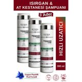 Elysian Essence Isırgan Otu & At Kestanesi & Kafein Şampuanı 3 Adet | Copper Peptidli Hızlı Saç Uzatma Uzatan Etkili