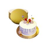 Elysian Pasta Altlığı 10 Adet 28 Cm Gold Karton Sunum Altlığı Pasta Altı