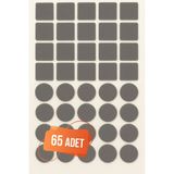 Elysian Yapışkanlı Sessiz Mobilya Masa Sandalye Parke Zemin Ayak Koruyucu Keçe Seti 24-25 mm (65'li Paket)