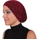 ELYSIANfidan Buklet Sade Siyah-Bordo Hazır Türban Tesettür Bone - Siyah - Bordo - Standart