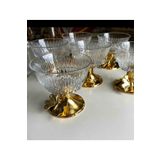 Elzem 6 Lı Gold Ayaklı Cam Şekerlik Çerezlik Sunumluk Kelebekli Model Baharatlık MNL1022
