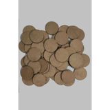Elzem Ahşap 6mm çapında 50 adet yuvarlak 3mm mdf