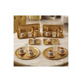 Elzemm store 3 Farklı Model 6 Lı Gold Sunum Tepsisi Kare Yuvarlak Ve Dikdörtgen Lüx Sunum