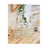 ELZEY HOME Metal Standlı Sıvı Sabunluk - Bej / Şeffaf - 500 ml