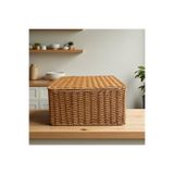 ELZEY HOME Rattan Dekoratif Dikdörtgen Organizer Sepet S 32X23 cm